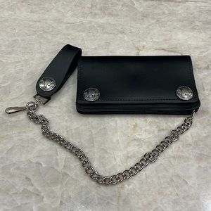 Genuine Leather Wallet with belt chain NWOT